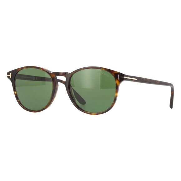 New TOM FORD Lewis Havana Round FT1097/S 52N Sunglasses Women - Picture 1 of 4